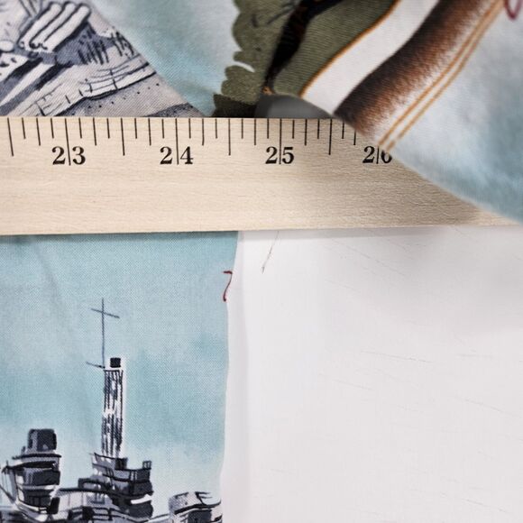 Vintage Kalaheo Shirt Mens Large Hawaiian Button Up USS‎ Oklahoma Ship USA - Picture 8 of 10